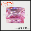 hot sale wholesale pink checker board cubic zirconia gemstones in bulk(CZES0020#03)